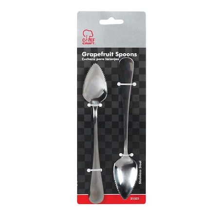 Chef Craft 21521 Stainless Steel Grapefruit Spoons- Pack Of 3